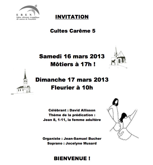 Invitation cultes 5e carême