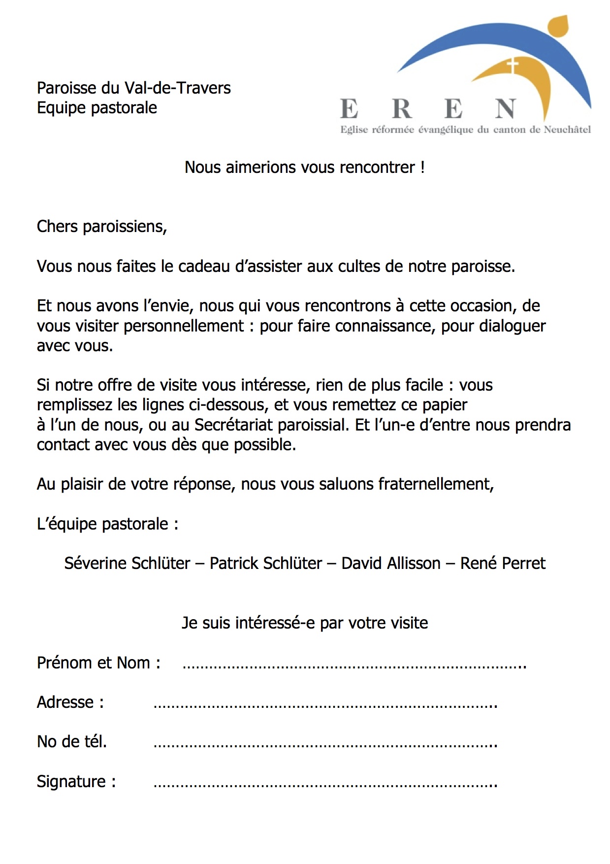 20140207 - Invitation pour une visite pastorale - projet rp