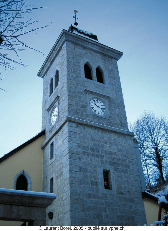 Clocher Temple Noiraigue