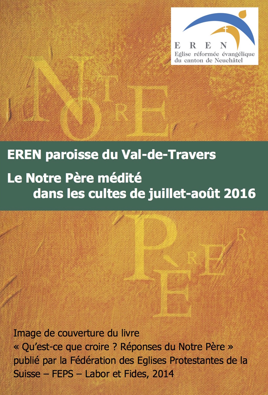 20160621Flyer - Le NOTRE PÈRE prêché cet été - page A4A